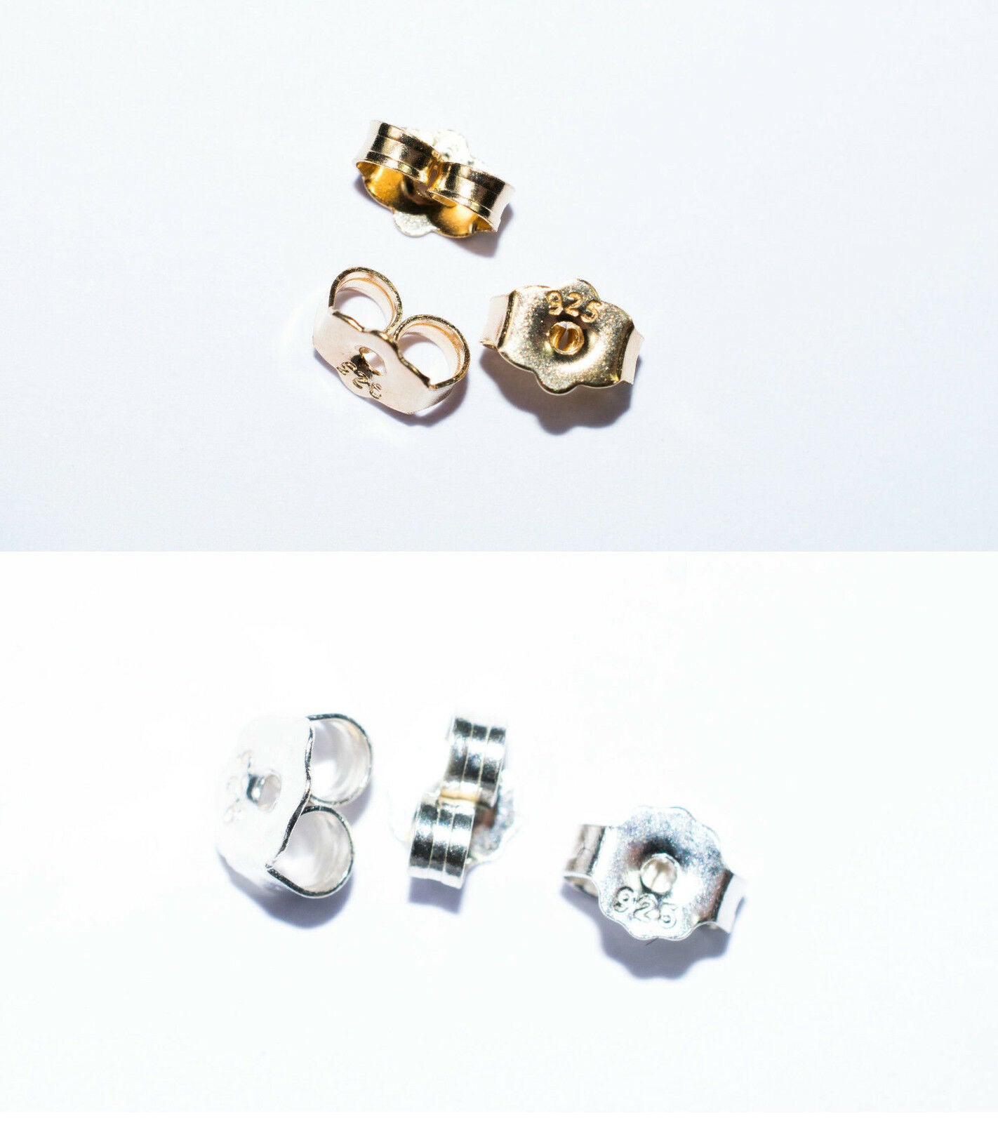 10 Ohrbrisuren 925/ Silber zum Befestigen des Ohrsteckers (Schmetterling)